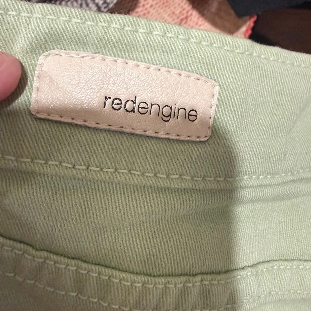 Red Engine Corvair Spearmint Green Roll Cuff‎ Boyshorts Sz 30 Made in USA 907-26